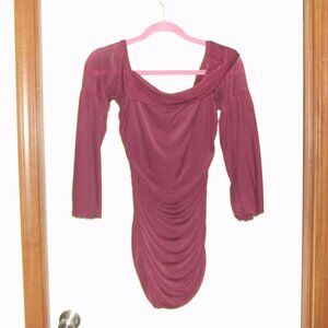 4/$20 🙈 EUC Venus Burgundy Trendy Jersey Top 16" PTP with Stretch